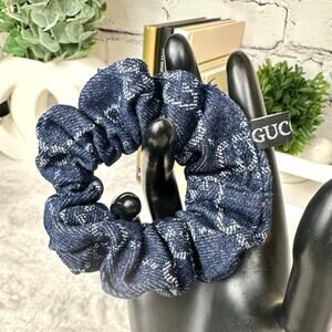 GG denim hair scrunchie NEW